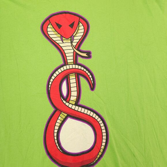 WWE Jake the Snake Roberts Graphic Short Sleeve T Shirt Mens Size XL Green - Picture 4 of 9